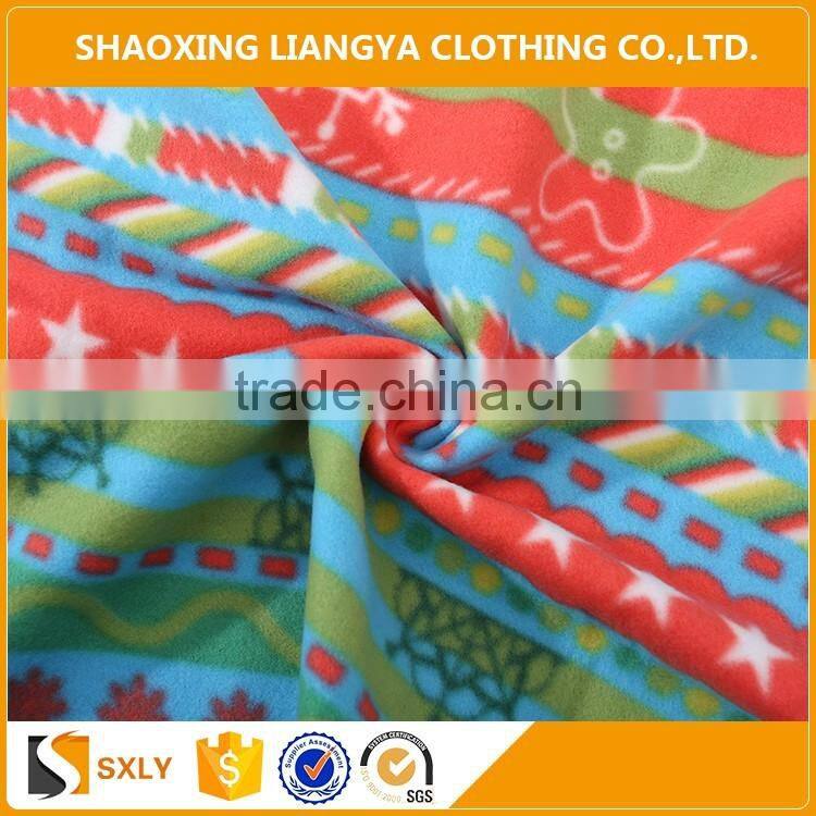 2017 christmas pattern printed plush covering fleece throw