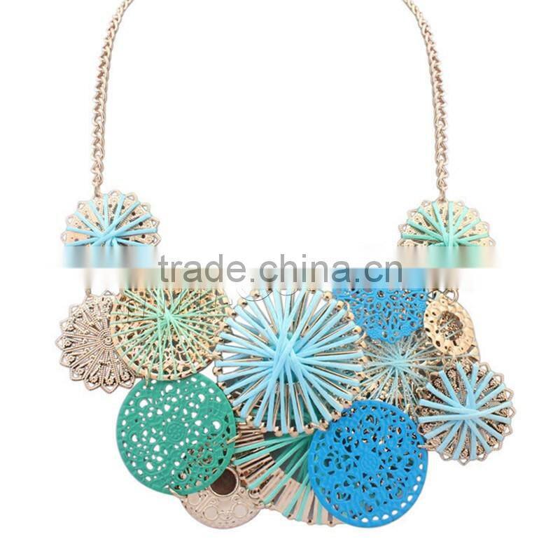 Zinc Alloy Necklace with 2lnch extender chain Flower New Design fashion Jewelry Necklace