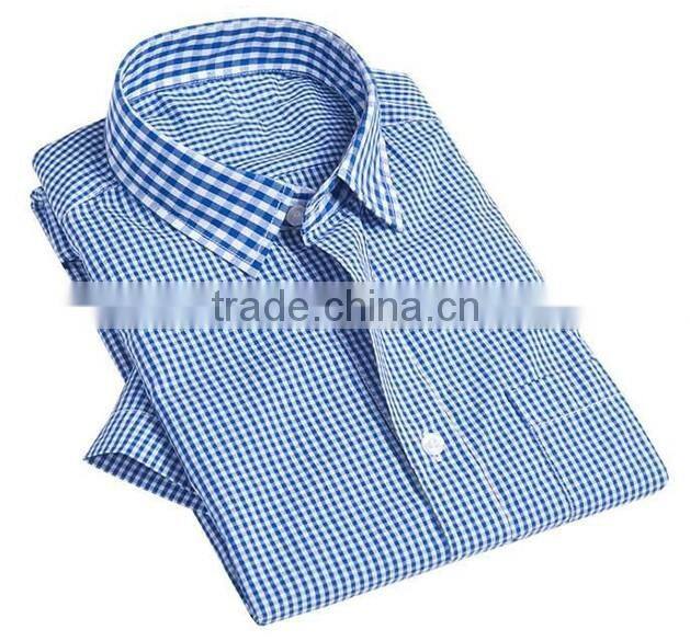 Body fit t shirts for men fancy plaid fabric t shirts for men t-shirt