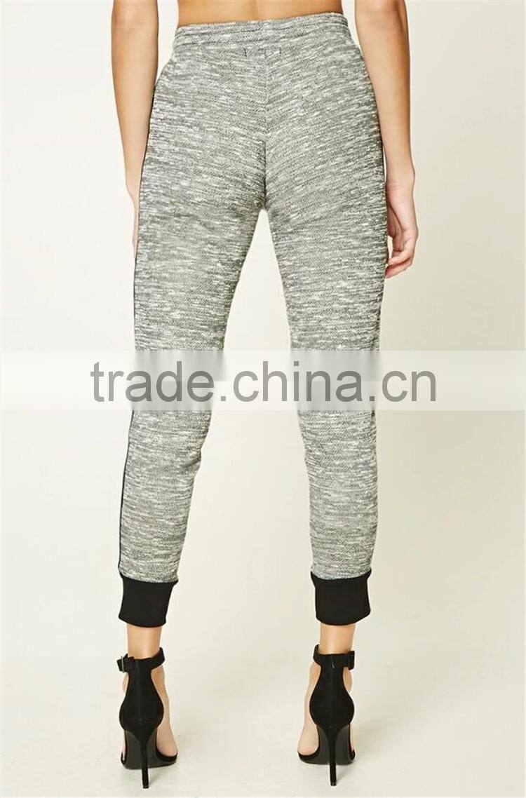 New design high quality custom spring fashion plain dyed narrow bottom pants