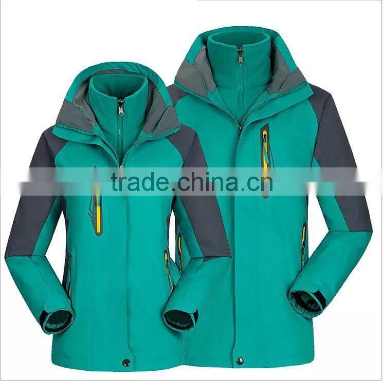 outdoor fleece lining detachable windproof waterproof jackets for men and women