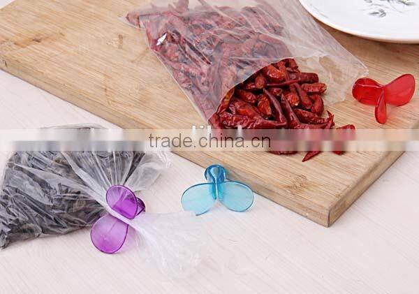 Plastic promotional Butterfly Bag seal clips