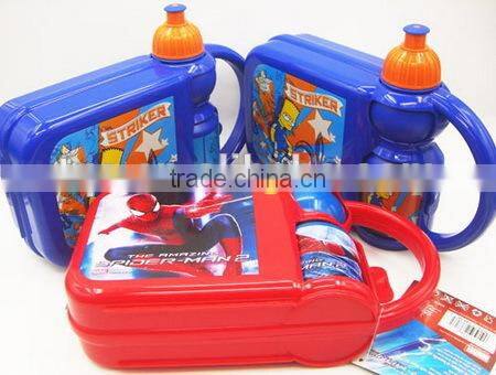 Portable lunch box with sports bottle kits