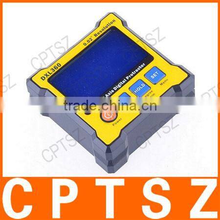 High accuracy digital protractor / level bar / angle ruler DXL360, Dual Axis Level Box DXL360