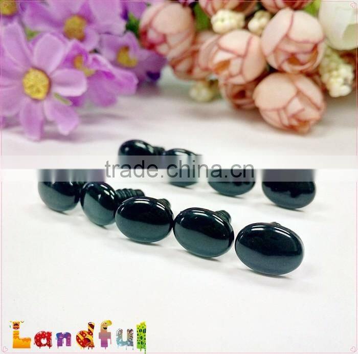 6mm DIY Toy Accessories Knitting Sewing Toys Safety Black Oval Eyes