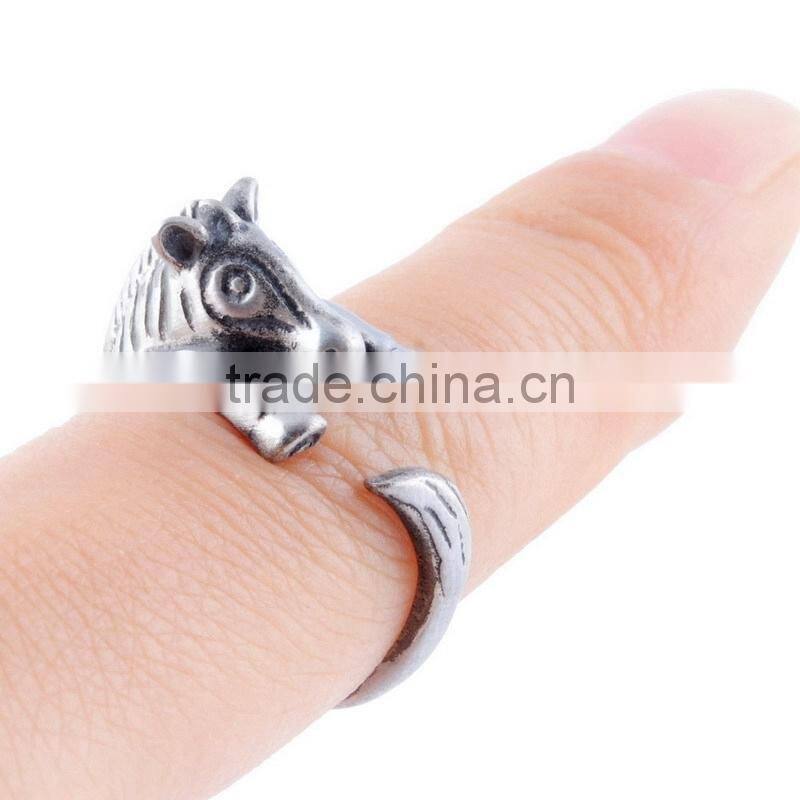 Zebra Animal Ring Retro Vintage Gold /Silver Wrap Jewellery Adjustable Gift Ring