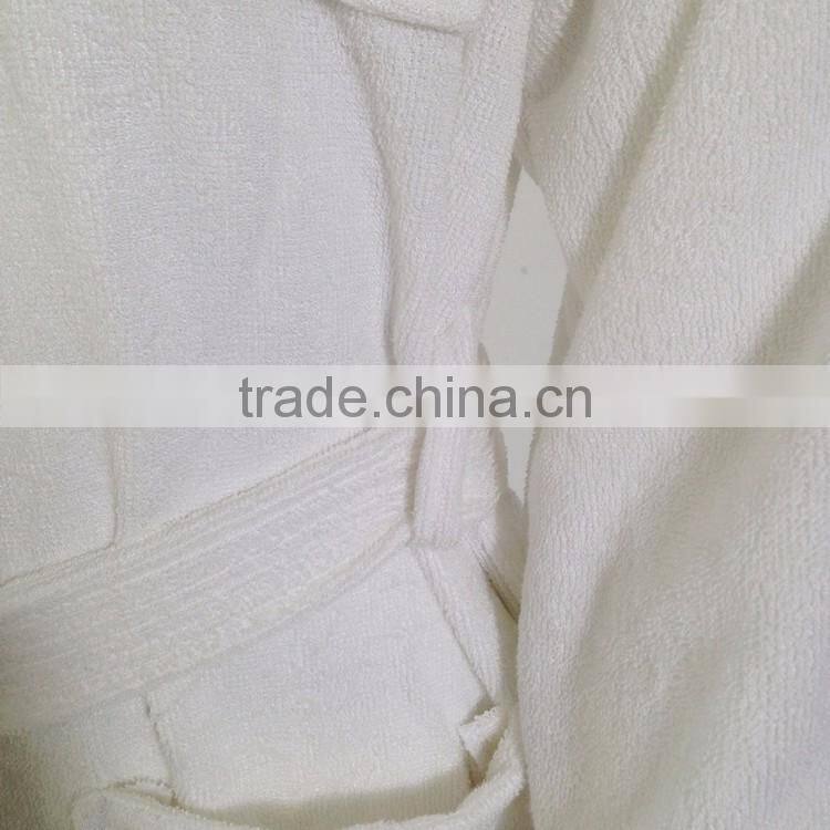 Orangic bamboo robe luxury lounge bathrobe white