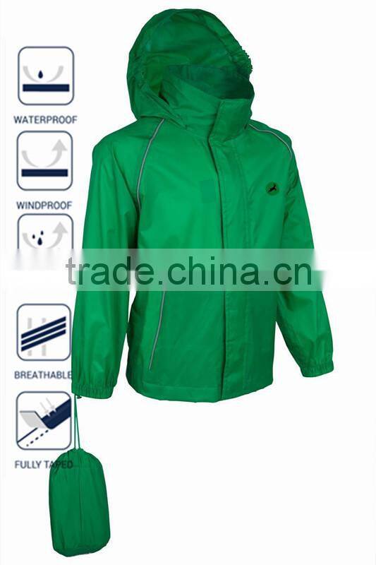 Reflective Plain Black Windbreaker Jacket with bag