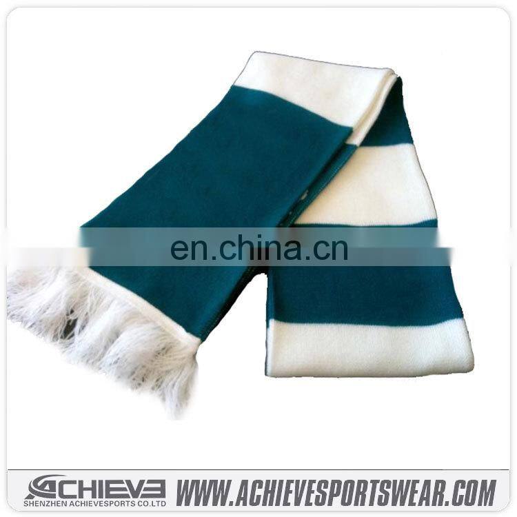 Custom Wholesale Knitted scarf Football Fan Sports Scarf
