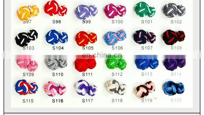Handmade mens silk knot cufflinks for men