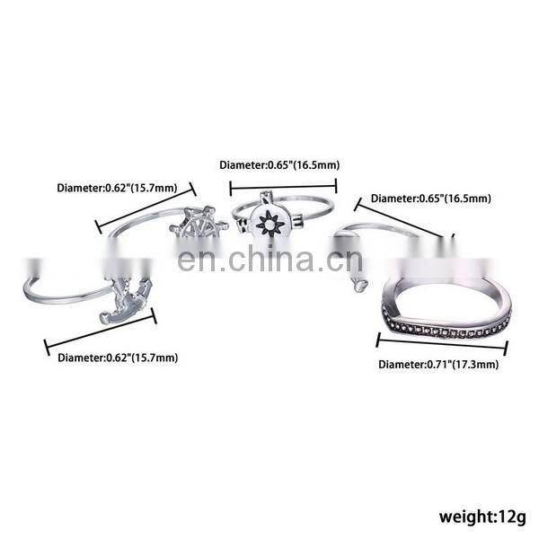 Trendy Personalized Corsair Ring Five Set Ring Wholesale