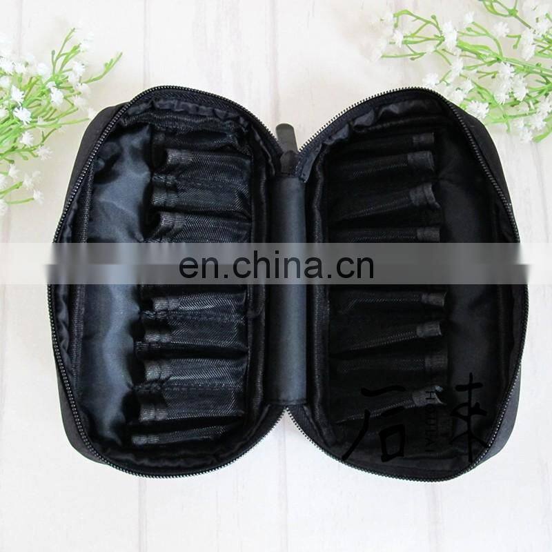 China 2016 hotsale essential oil bottle fancy cosmetic canvas travel bag for 10 bottles