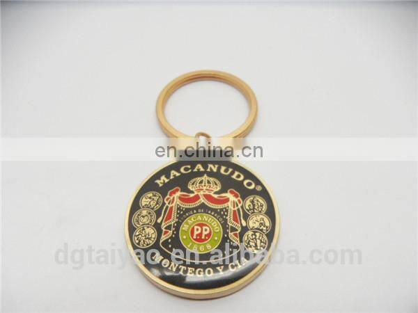 2014 TOP Quality Gold plating Die cast metal keychain for sales