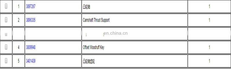 Diesel Engine parts QSM11 Camshaft 3097267 Camshaft