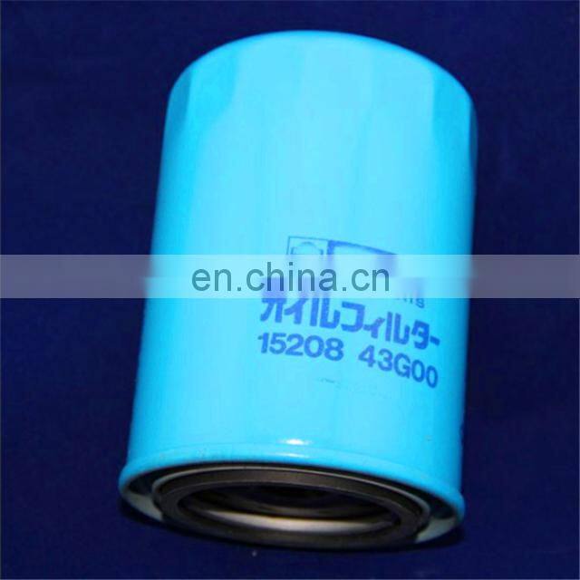 China Supplier Auto Oil Filter 15208-43G00 For Navara D21 D22 2.7L & 3.2L