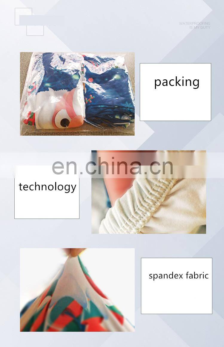 Christmas trees home decoration blue wedding decoration universal back chair covers swag