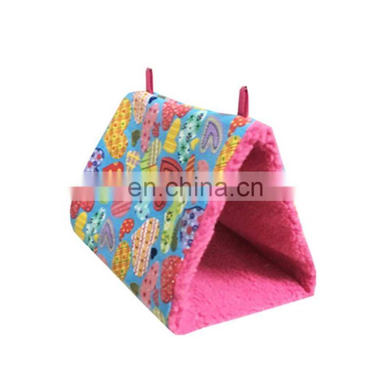 Hot Selling Cotton Bird Hanging Cage Triangle Hammock Fashionable Warm Nest Pet Nest