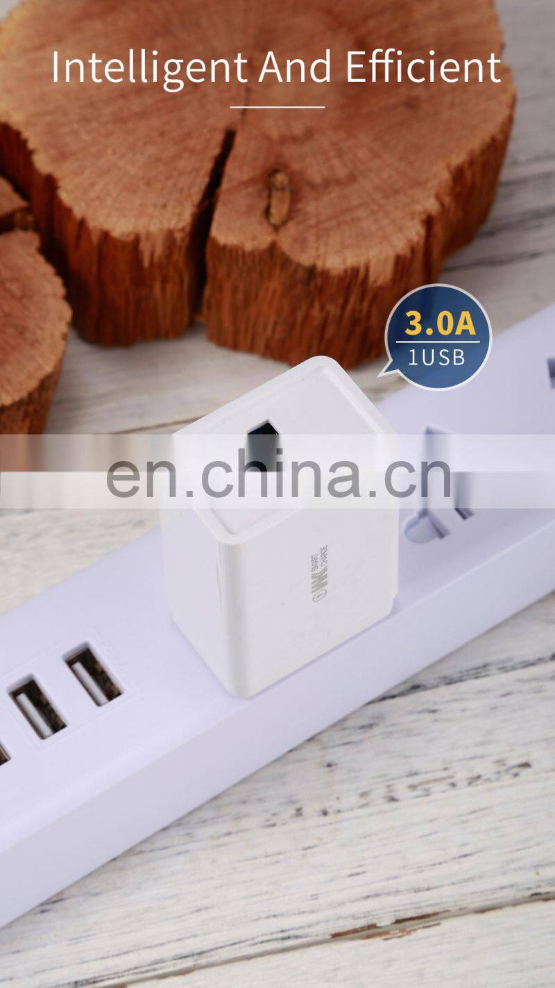 PC Environmentally Friendly US Socket QC3.0 Quick Charger Sing USB 3.0A