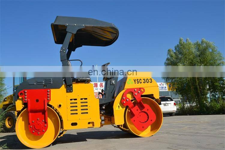 Hot sale double drum roller 3 ton vibratory road roller