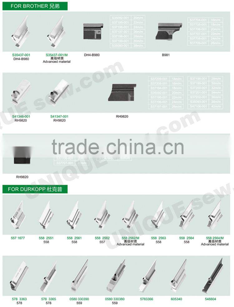 knife for sewing machine and cutting machine 2