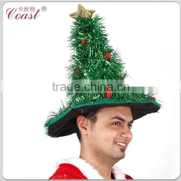 funny unique design with tinsel christmas tree hat