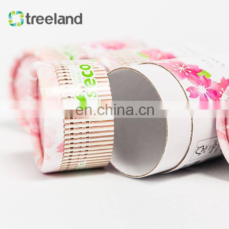 100% Paper Material Tube Packaging toothpick biodegradable paper tube packaging