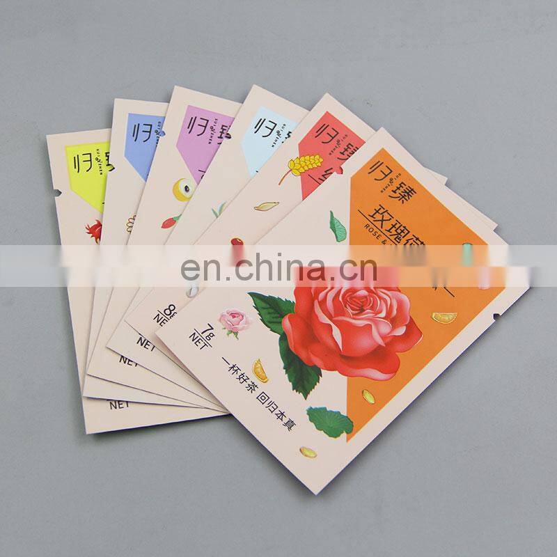 Compostable Eco Friendly Standing Pouch Smell Proof Organic Durable Empty Tea Bag