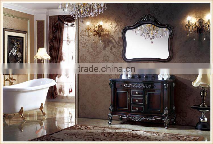 White color wood bathroom cabinet