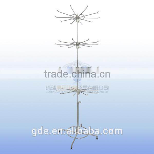Hot sale metal chrome accessories hanging display stand with 4 layers