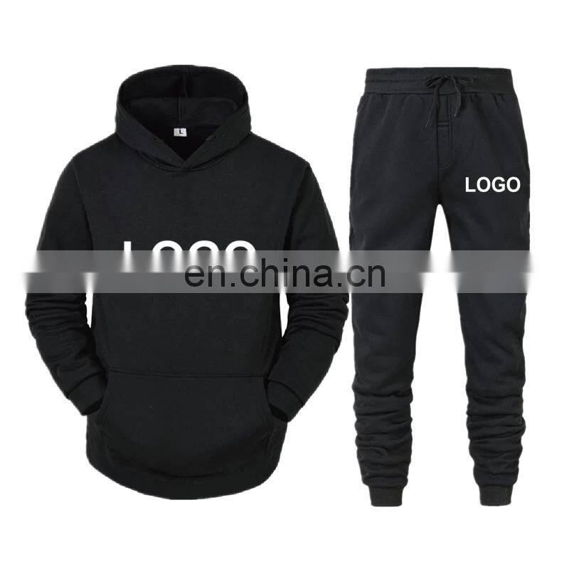 Men's and women's pullover casual gym sport wool hoodie Winter High Quality Hoodie set