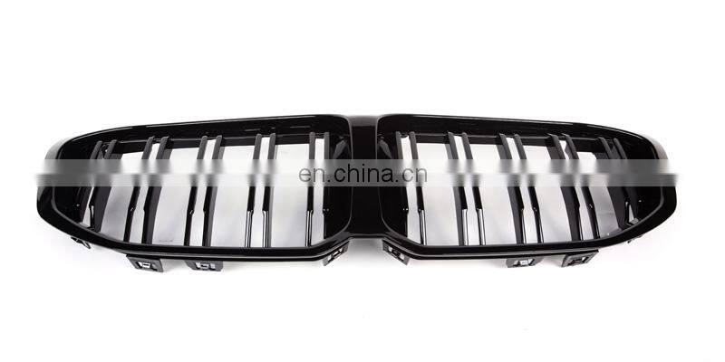 Double slat ABS gloss black front grille for BMW 1 series F40 2020+ 5 door 116i 118i 120i