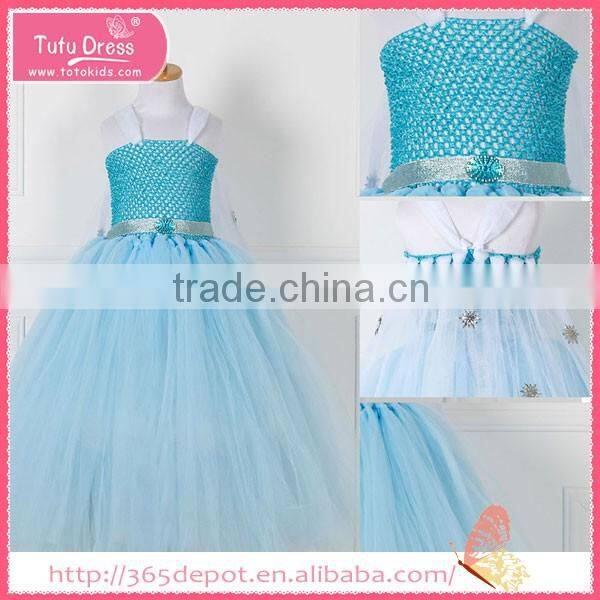 Medium length halter top tutu gauze dress with bright pattern decoration halloween costume