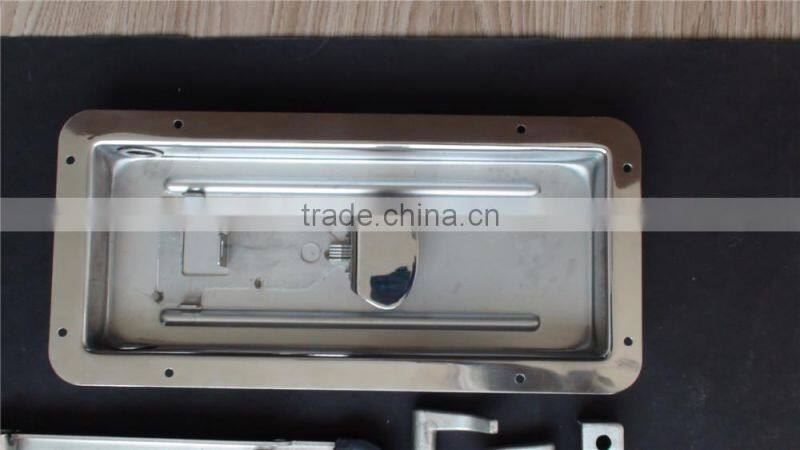 02342C Key lock stainelss steel /steel recessed handle trailer side door lock