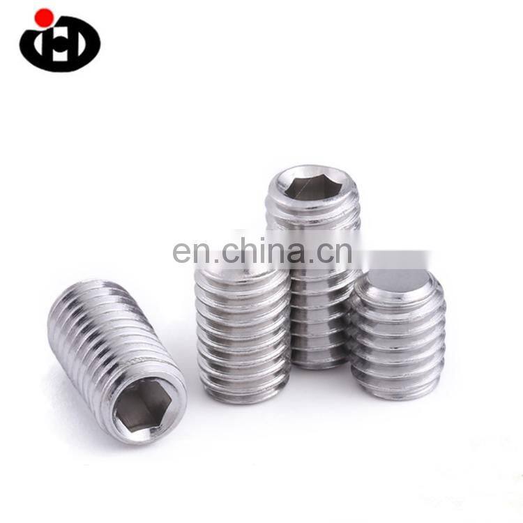 Hot Sale Jinghong SS304 Allen Head Hex Socket Flat Point End Grub Headless Bolt DIN913 Set Screw