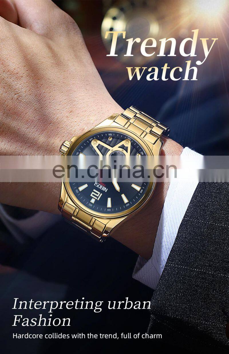 NIBOSI Fashion Luxury Men Watches Top Brand Luxury Quartz Wristwatch Sport Waterproof Chronograph Male Clock Relogio Masculino
