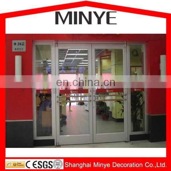 KFC door design spring Floor shop front door with aluminum frame glass