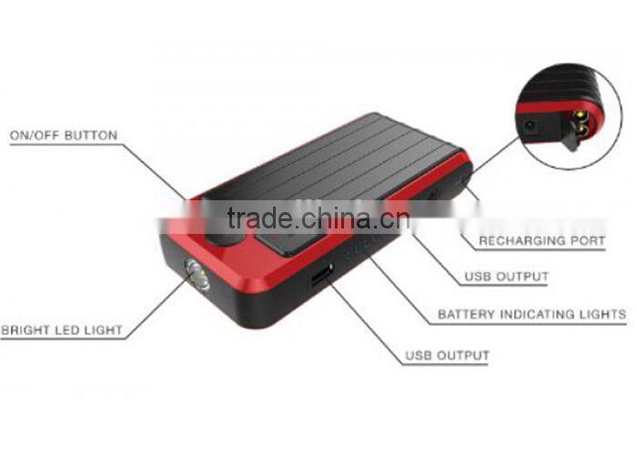 Emergence 2in 1 power bank car Jump Start with LED light