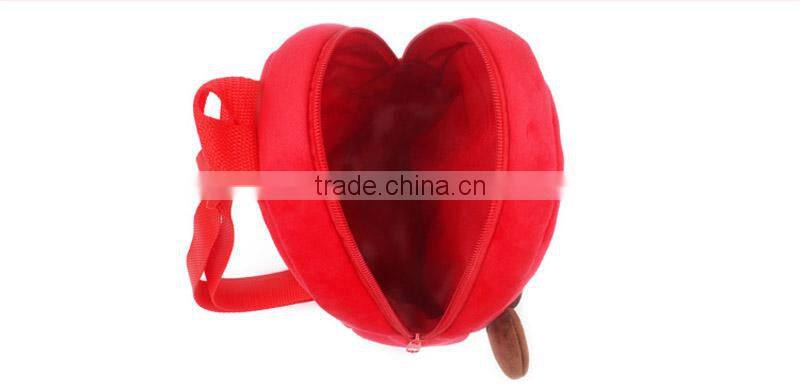 Soft fleece plush kids animal bags baby cute school bag monkey baby backpack cute animal