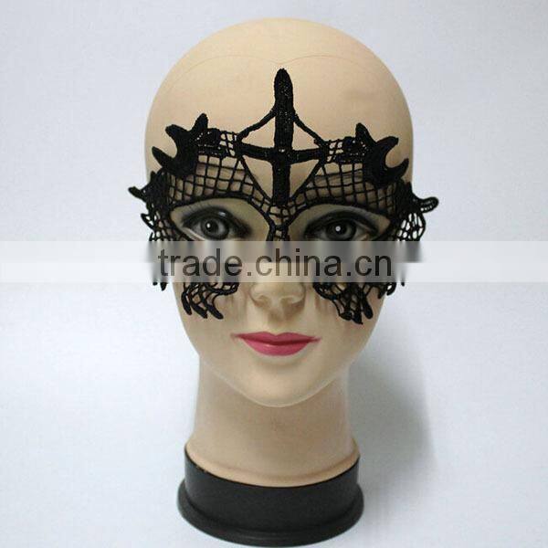 Cheap in stock black lace masquerade ball mask bulk Eye Mask Sexy Lace Venetian Masquerade fancy dress costume