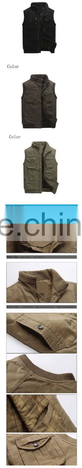 100% Cotton fashion style light weight men's casual vest