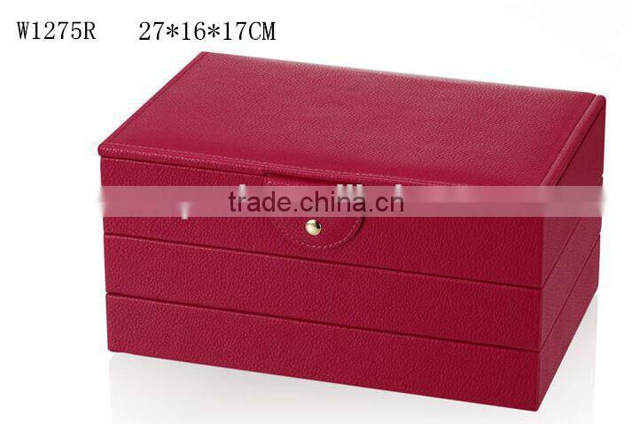W1275R-5 Wholesale Alibaba Slope Style Cosmetic Storage Box Stackable Wooden Jewelry Display