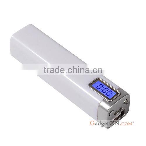 Wholesale 2600 mah lipstick power bank with LCD display