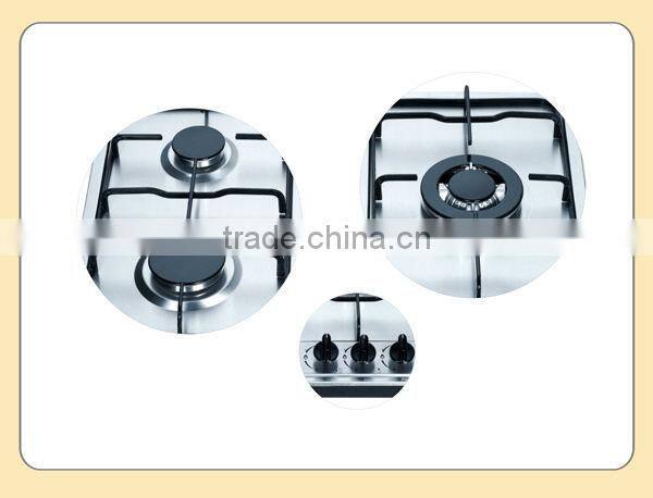 Gas stove with 3 burners