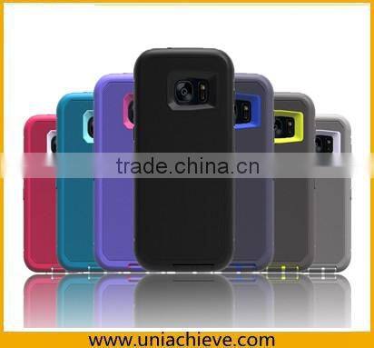 Case for Samsung S6/S7 Armor Hybrid Robot phone case with Full body covered red