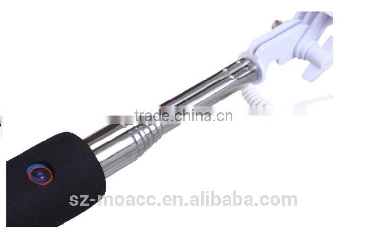 Factory price Wired Monopod selfie stick with cable