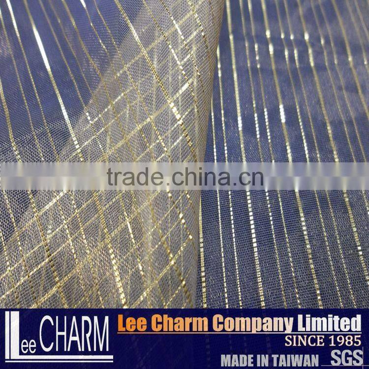 Glitter African Organza Roll Nylon Curtain Fabric