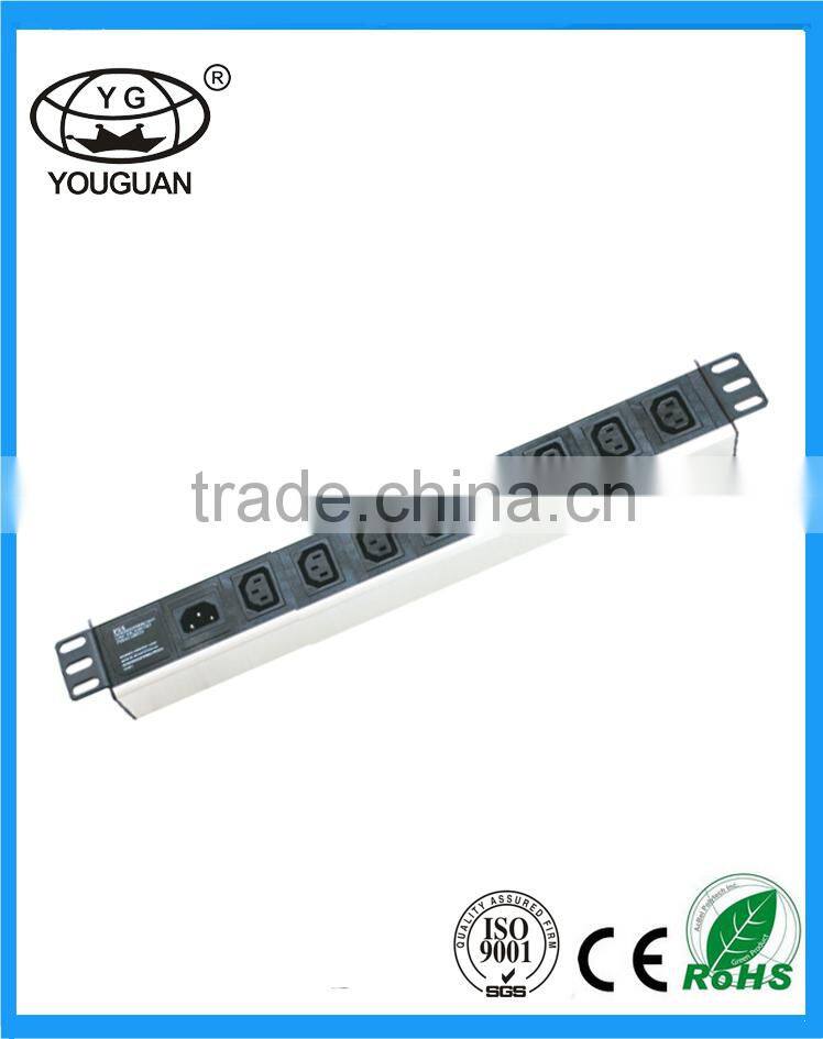 1U IEC 320 C13 type PDU for network sever cabinet
