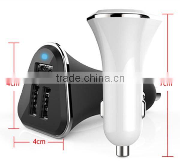 (110125) Multipurpose Colorful Dual USB Car Charger for iPad and Smart Phone