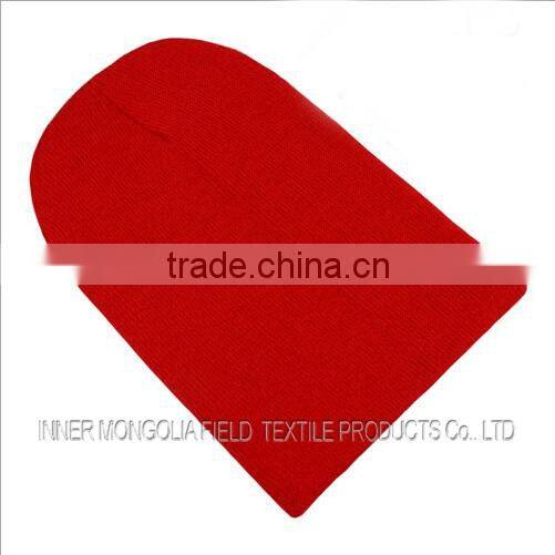 100 Acrylic Cheap Knitted Blank Beanie