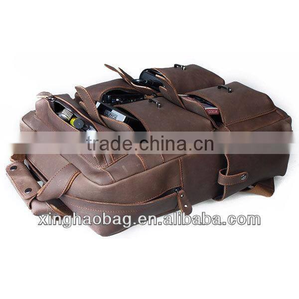 2014 fashion vintage cowhide leather backpack bag for wholesale